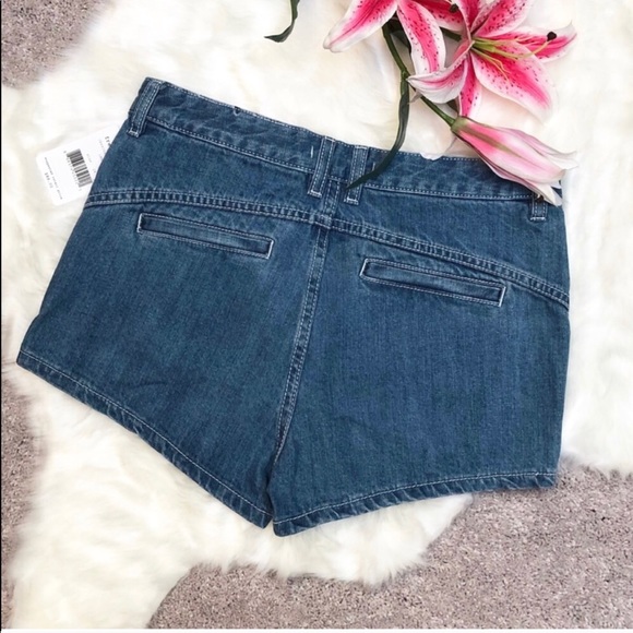 Free People Blue Solid Mini Shorts - Picture 4 of 8